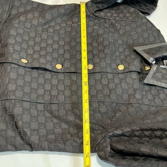 St John Sport Black Logo Trucker Style Jacket Gold Tone Buttons New Size Small - Picture 9 of 11